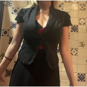 90s y2k Black vest